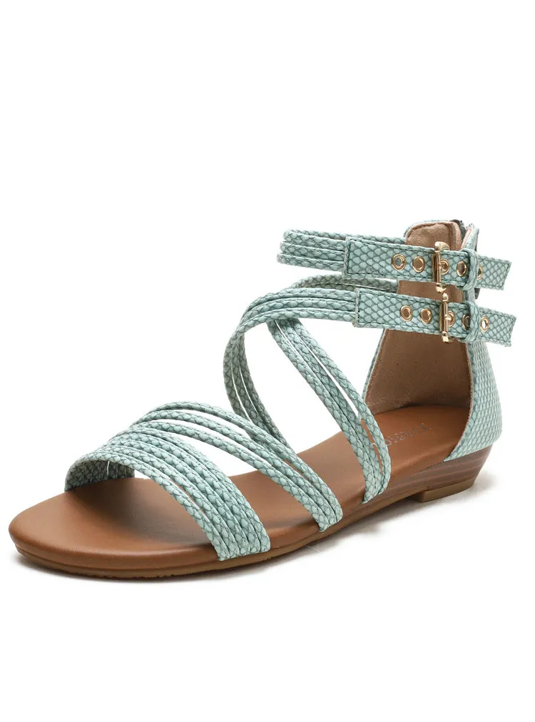 Uniwim Summer beach by the seaside sandals Open Toe Soft Soled Cross Wedge Sandals