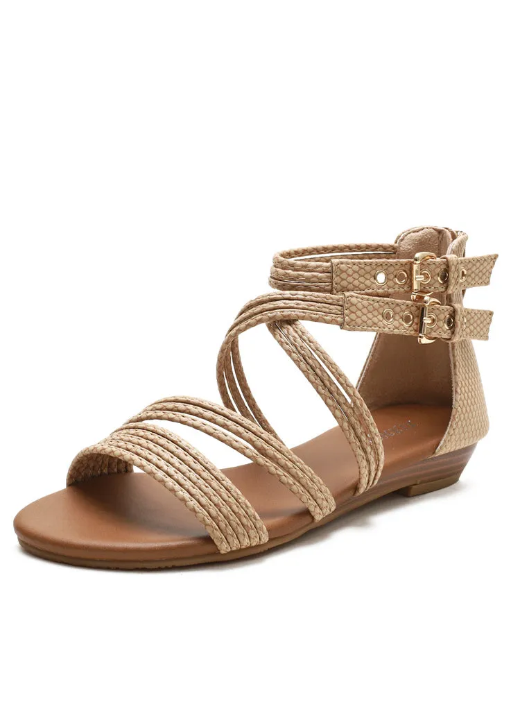 Uniwim Summer beach by the seaside sandals Open Toe Soft Soled Cross Wedge Sandals