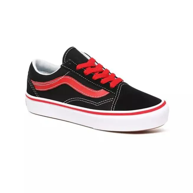 Vans sneakers da ragazzo Old Skool ComfyCush Pop VN0A4UHA4HJ1 nero-rosso