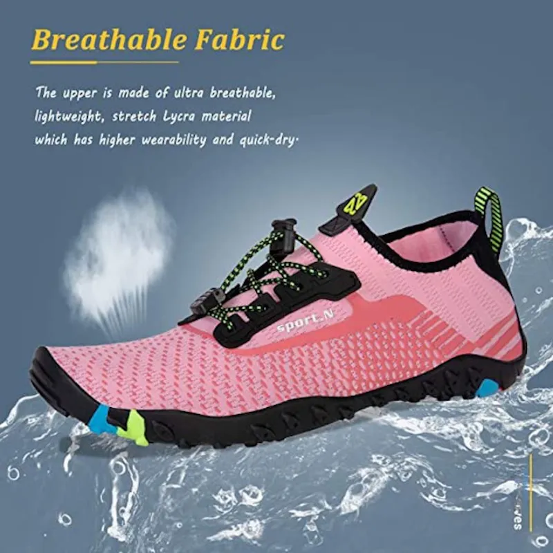 Women And Men Sports Lace Up Aquatic Shoes For Yoga Beach Swim