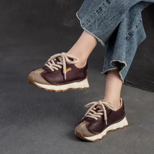 Women Minimalism Fashion Leather Handmade Casual Shoes