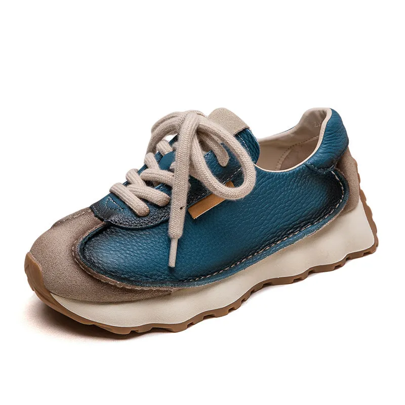 Women Minimalism Fashion Leather Handmade Casual Shoes