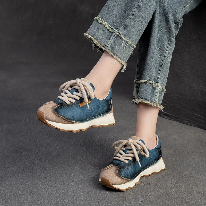 Women Minimalism Fashion Leather Handmade Casual Shoes