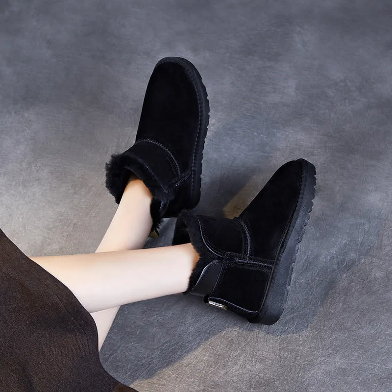 Women Minimalism Fashion Suede Casual Furred Shoes