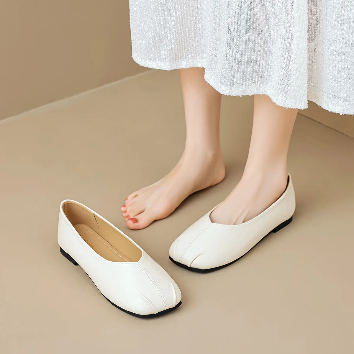 Women Minimalism Pure Leather Casual Flats