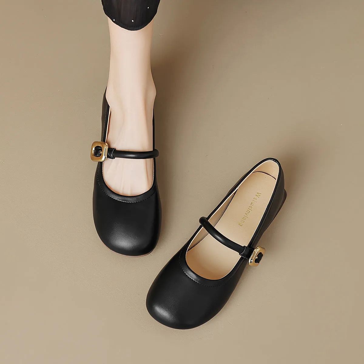 Women Minimalist Fashion Soft Low Block Pumps