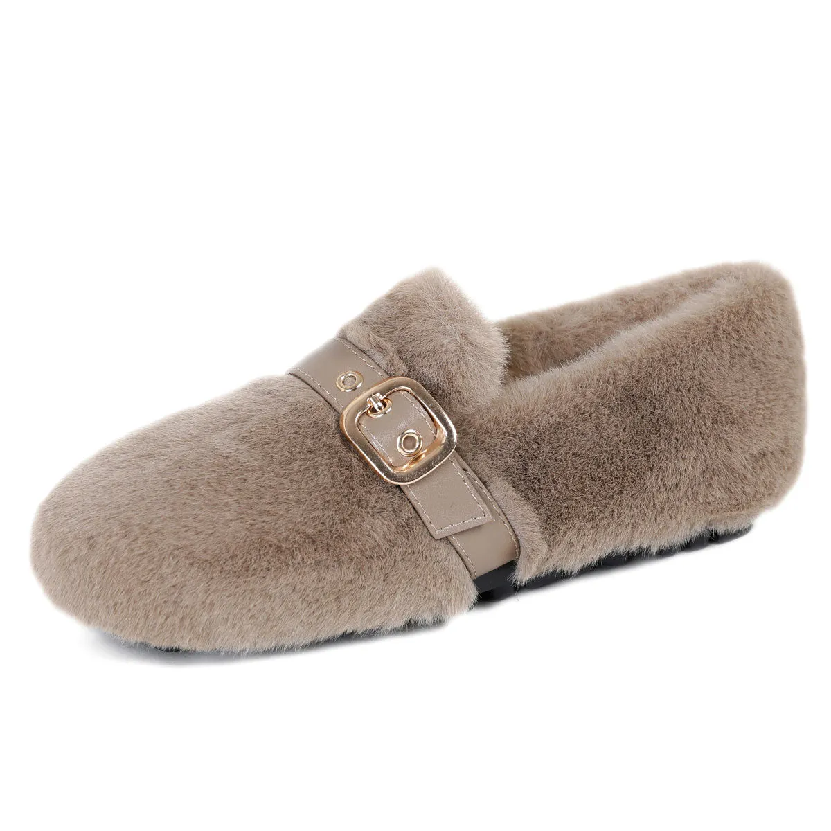 Women Minimalist Flat Soft Furred Casual Shoes